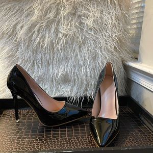 Dress Shoes NIUFUNI Pointed Pumps High Heels Patent Leather Stiletto